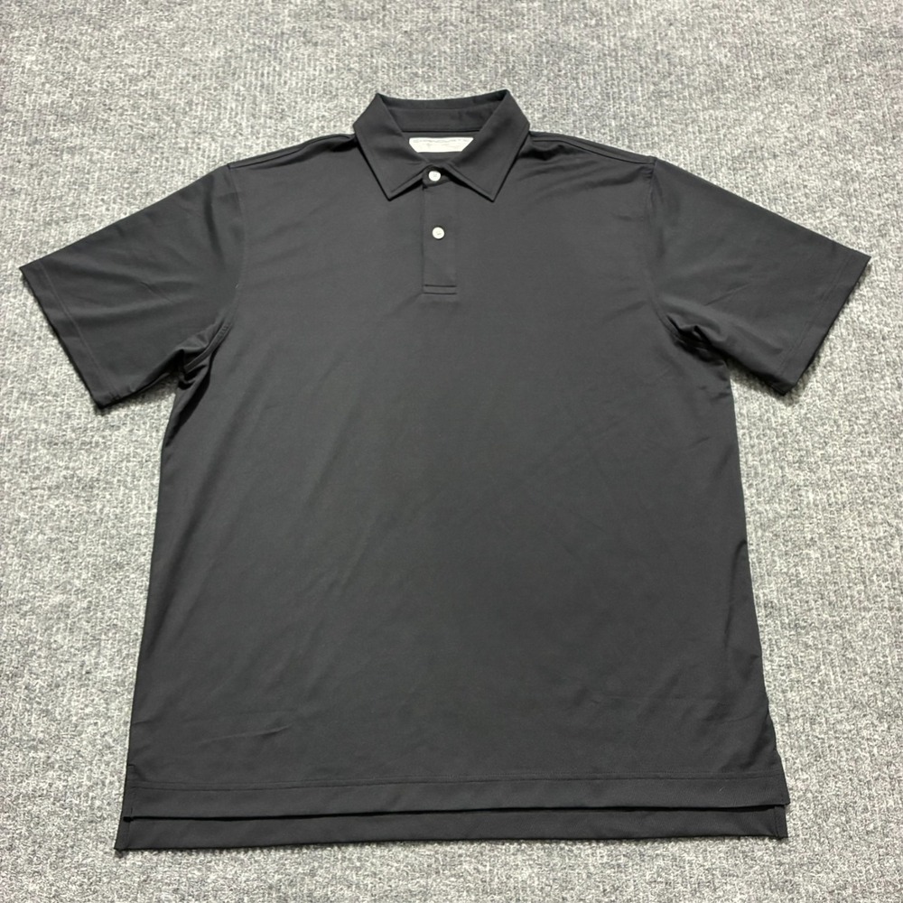 Carnoustie Performance Golf Polo Shirt Mens Size L Black Stretch Short Sleeve‎